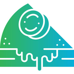 Slice of Cake I icon single vector illustration