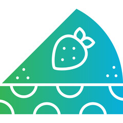 Slice of Cake II icon single vector illustration