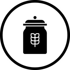 Flour Pot icon single vector illustration