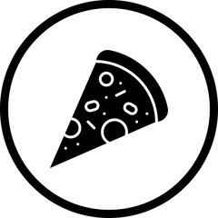 Slice of Pizza icon single vector illustration