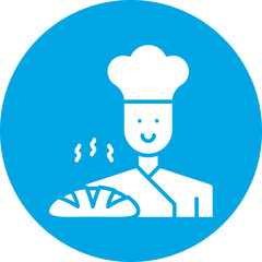 Baker icon single vector illustration
