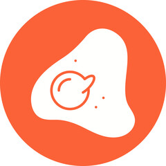 Fried Egg icon single vector illustration