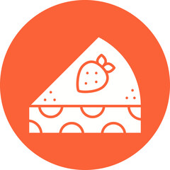 Slice of Cake II icon single vector illustration