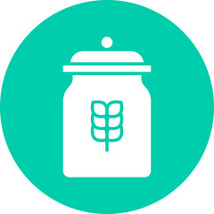Flour Pot icon single vector illustration