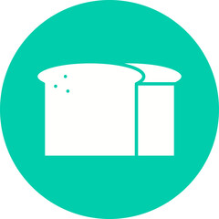 French Bread icon single vector illustration