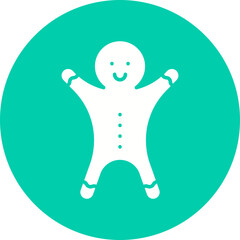 Gingerbread icon single vector illustration