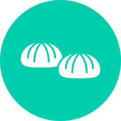 Fototapeta premium Small Baked Buns icon single vector illustration