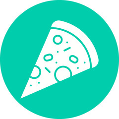 Slice of Pizza icon single vector illustration
