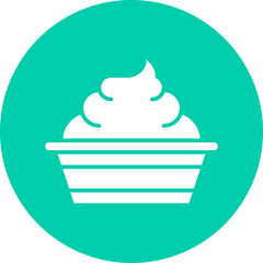 Whip Cream icon single vector illustration