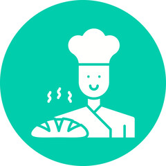 Baker icon single vector illustration
