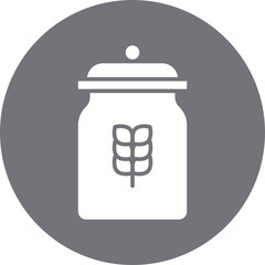 Flour Pot icon single vector illustration