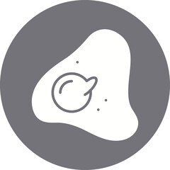 Fried Egg icon single vector illustration