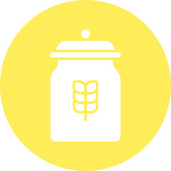Flour Pot icon single vector illustration