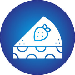 Slice of Cake II icon single vector illustration