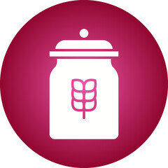 Flour Pot icon single vector illustration