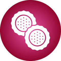 Biscuit I icon single vector illustration