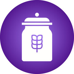 Flour Pot icon single vector illustration