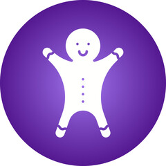 Gingerbread icon single vector illustration