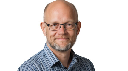 Blue hard cover book, isolated on white background.