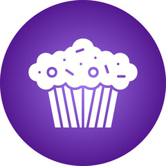 Muffin icon single vector illustration