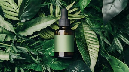 Modern Green Skincare Bottle with Eco-Friendly Appeal