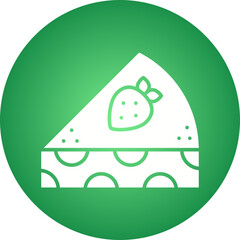 Slice of Cake II icon single vector illustration