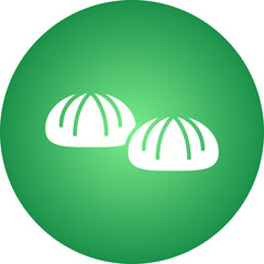 Small Baked Buns icon single vector illustration