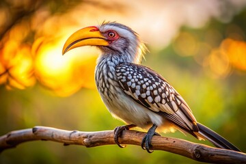 Obraz premium Yellow-billed Hornbill Kruger National Park Wildlife Bird South Africa High Resolution