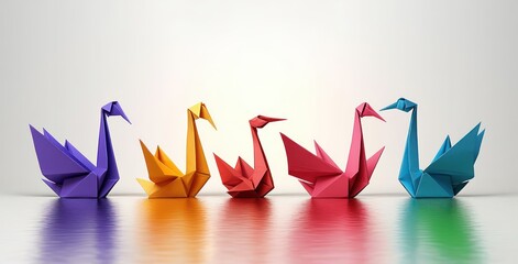 Innovative Thinking and Inspiration Through Origami Swans and Cranes for Revolutionary Ideas and Creative Solutions