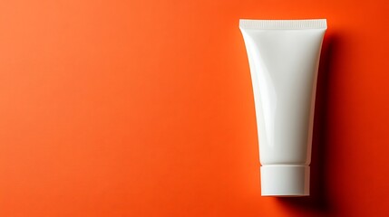 Minimalistic White Skincare Tube with Blank Label