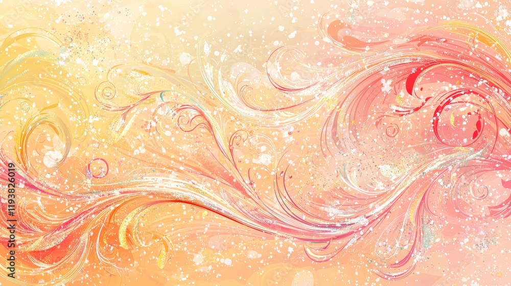 Poster soft abstract background with swirling patterns and warm colors. concept of artistic expression, cre