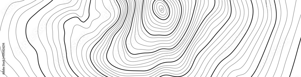 Aufkleber black on white contours vector topography stylized height of the lines. the concept of a conditional