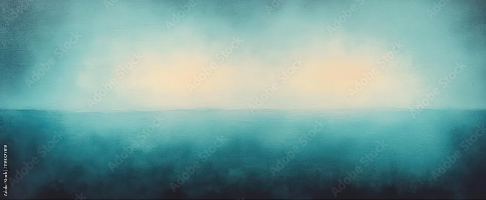 Aufkleber serene abstract impressionism soft light calming atmosphere cool color palette minimalist compositio