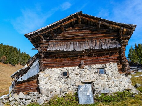 The Alpe Clemp in Val Rendena, part of Parco Naturale Adamello Brenta in the province of Trentino in Italy.