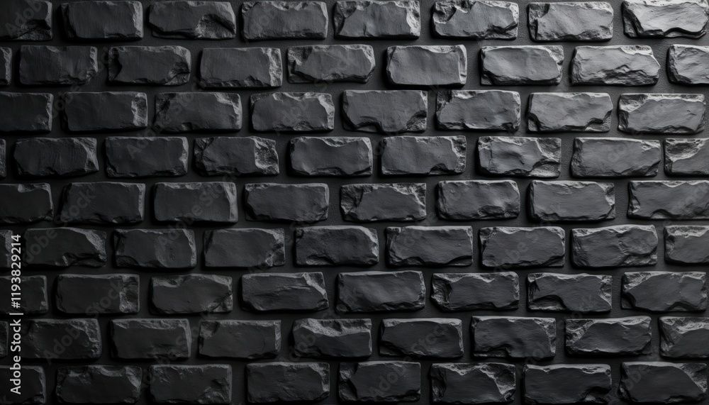 Poster dark grey stone wall pattern. stylish wall decor. modern material. design element. brick pattern. ge