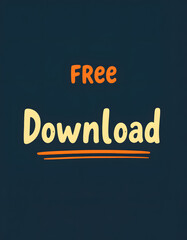 Obraz premium Free Download text concept for presentations and reports, clipart style. isolated with white highlights