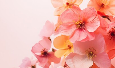 A bouquet of flowers with pink and yellow flowers