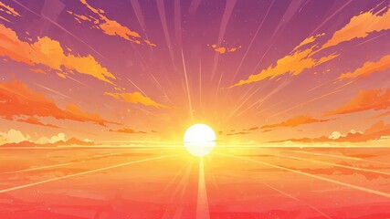 Obraz premium sunrise over the horizon