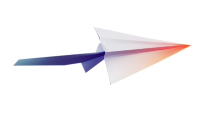 Paper plane on transparent background png