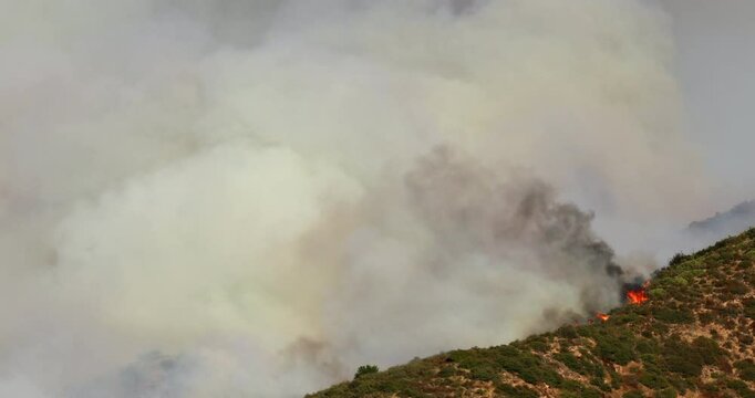 A fastspreading fire in Los Angeles threatens Malibu and Pacific Palisades, prompting authorities to deploy helicopters for firefighting amid thick smoke and hazardous conditions