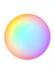 Rainbow gradient design  on transparent background, Paper Cutout style. isolated with white highlights