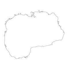 Gulf of Mexico map simple illustration on white background