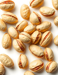 Pistachios isolated on white background, enhance. isolated with white highlights