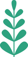 Folk Scandinavian Leaves Branch