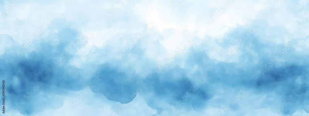 Aufkleber blue abstract watercolor background fluid texture with space for text or image elegant design