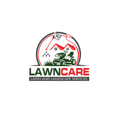 Illustration vector graphic of lawn mower logo