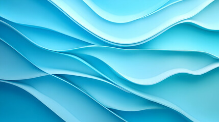 Obraz premium Soft Blue Waves Flowing Elegantly Across a Smooth Background