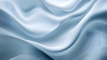 Obraz premium Soft Blue Satin Fabric Texture with Gentle Flowing Waves