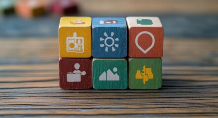 Customer Engagement Strategy with Wooden Blocks for Online and Offline Channels Technology and Marketing