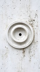 Concentric Circle Detail on Weathered Concrete Surface
